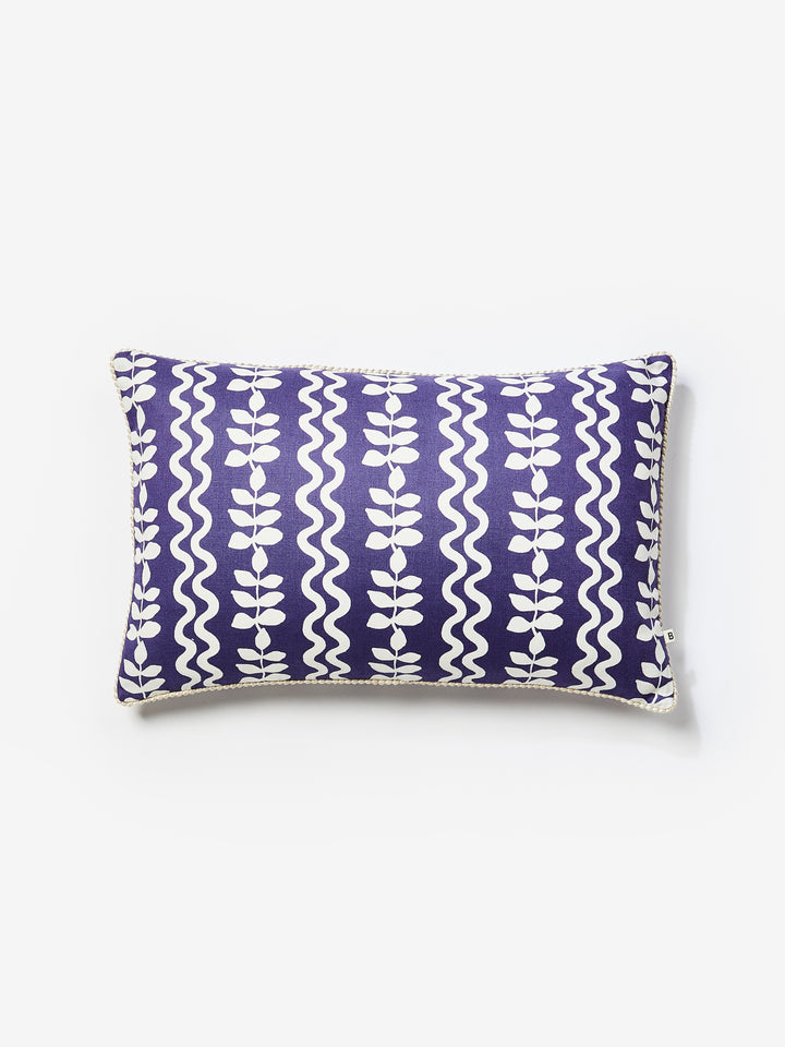 Ferns & Waves Yves Klein Blue Cushion - Almost Perfect