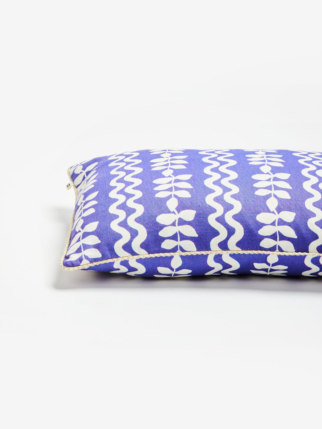 Ferns & Waves Yves Klein Blue Cushion - Almost Perfect