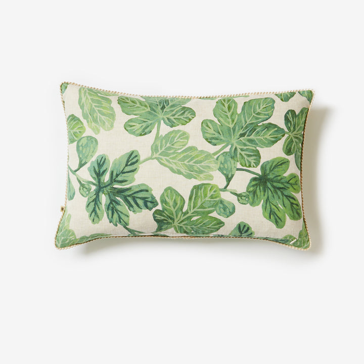 Fig Green 60x40cm Linen Cushion Back | Green Fruit Cushion