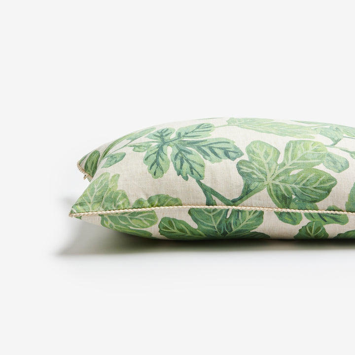 Fig Green 60x40cm Linen Cushion Detail | Green Fruit Cushion