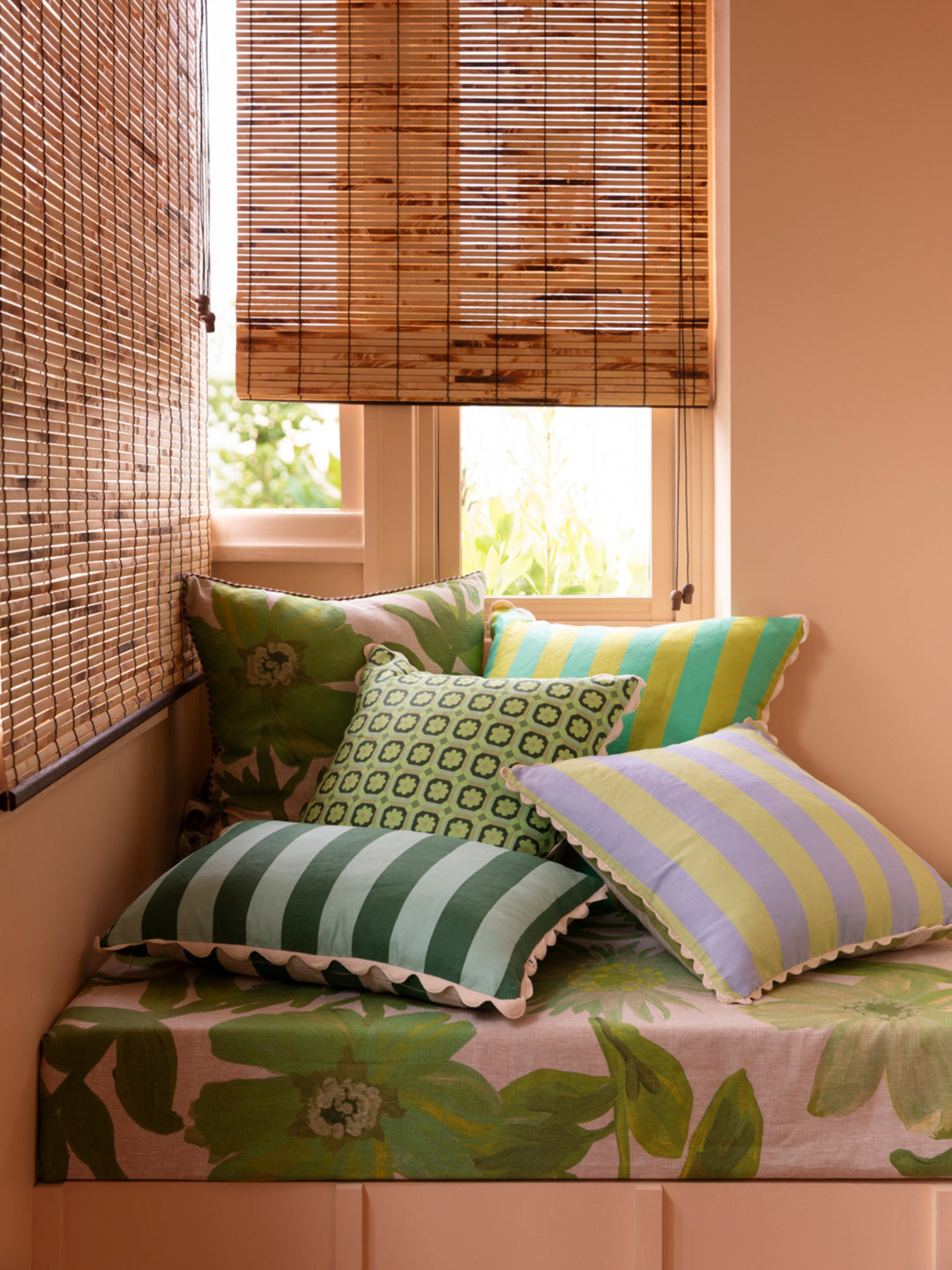 Bold Stripe Verde Cushion - Almost Perfect