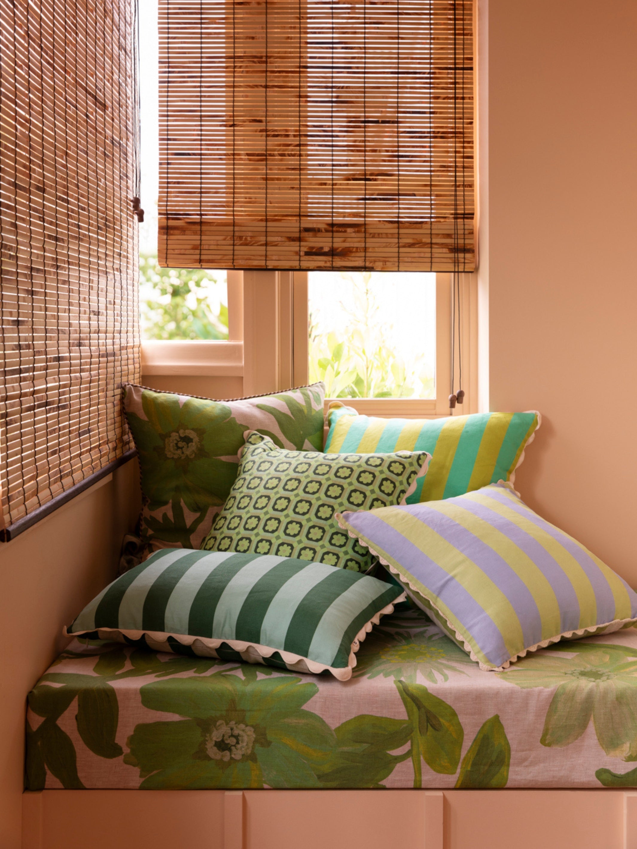 Bold Stripe Verde Cushion - Almost Perfect