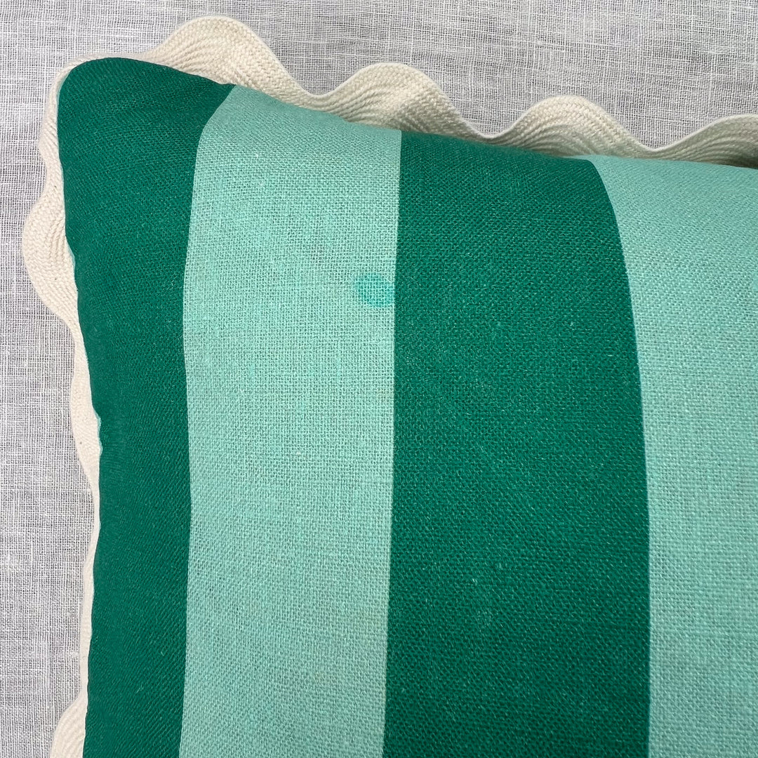 Bold Stripe Verde Cushion - Almost Perfect