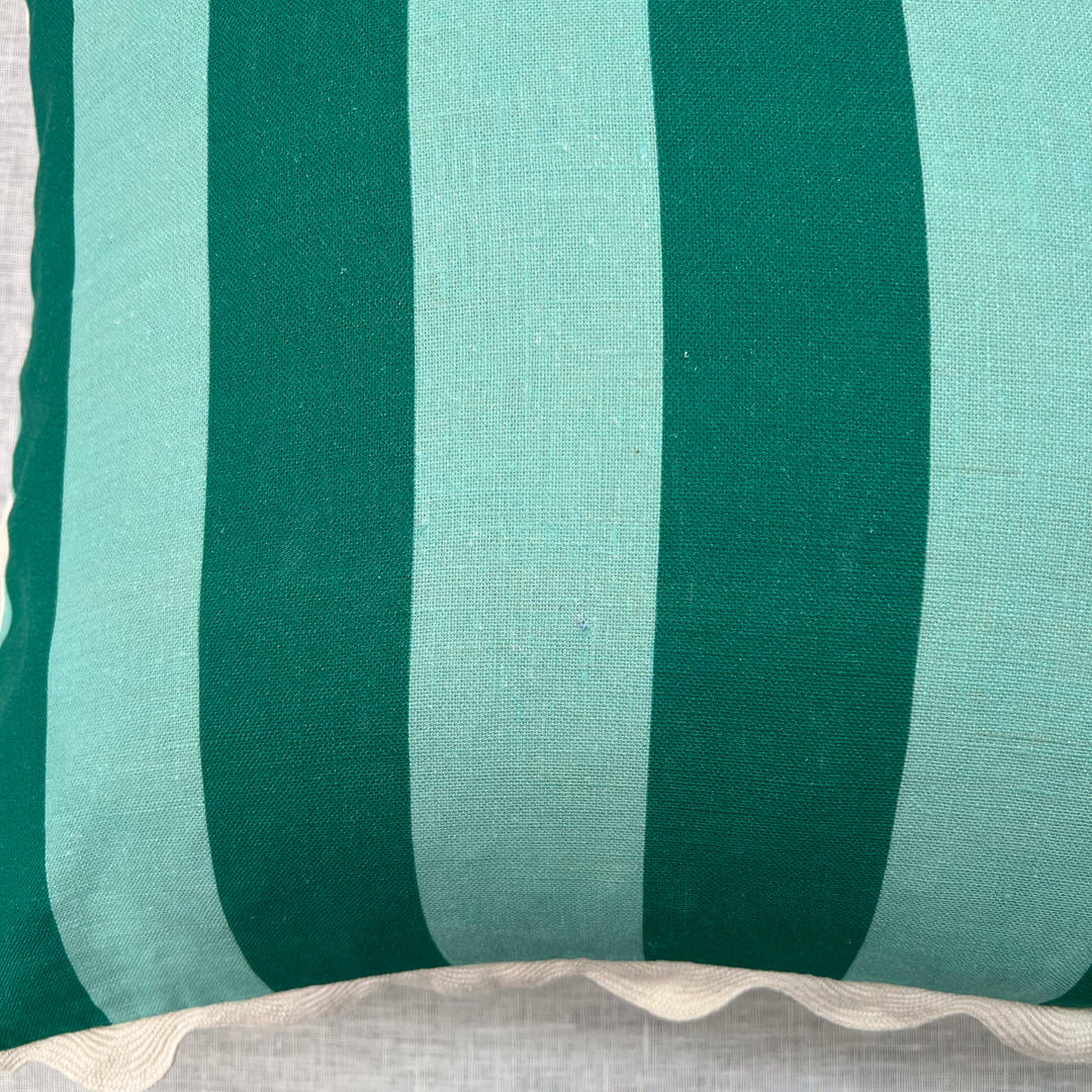 Bold Stripe Verde Cushion - Almost Perfect