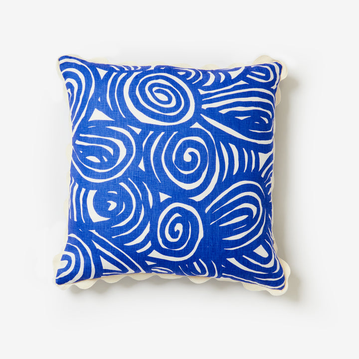 Landscape Yves Klein Blue 50cm Linen Cushion Front | Blue Cushion