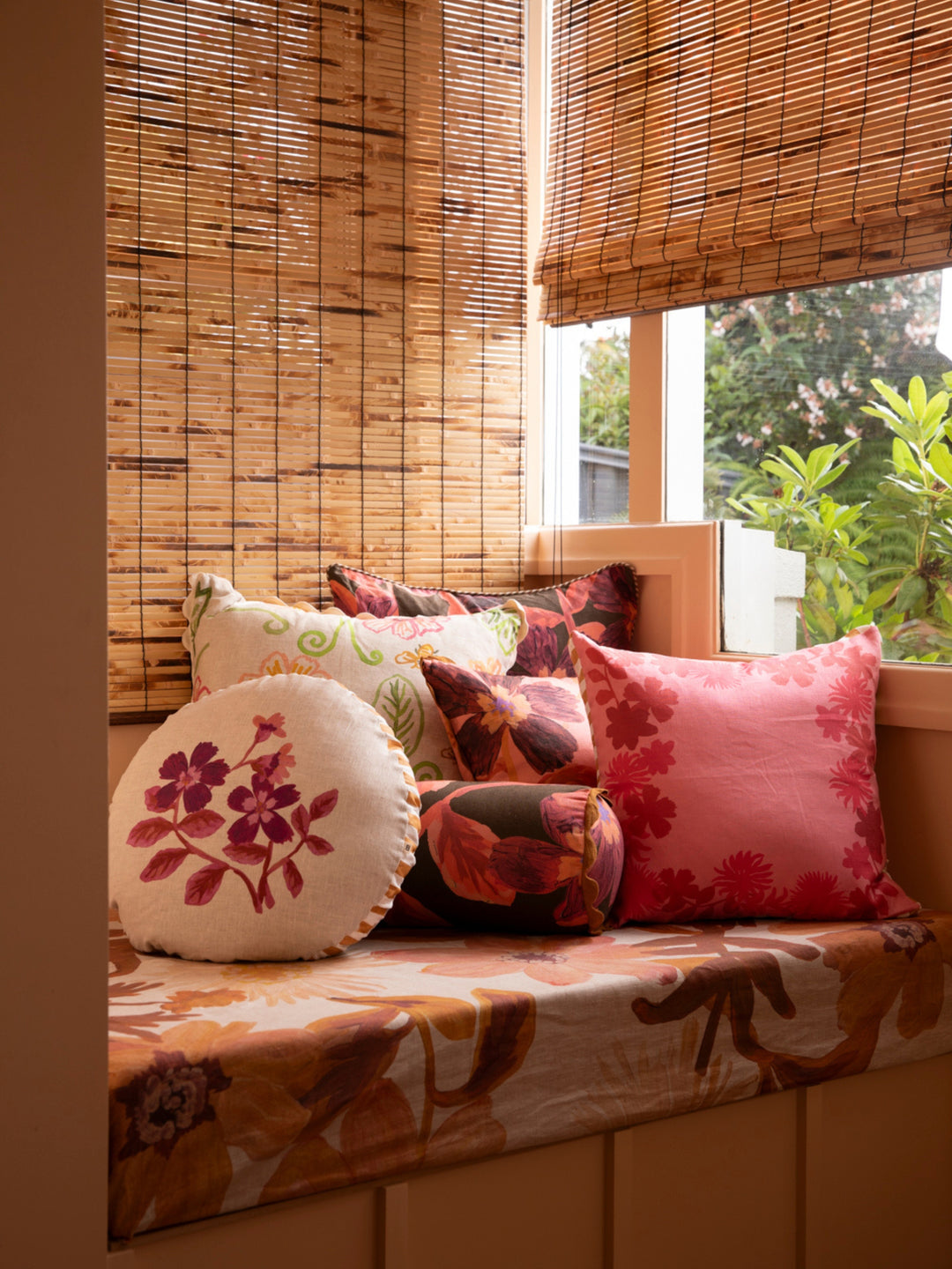 Cosmos Pink Round Cushion - Almost Perfect