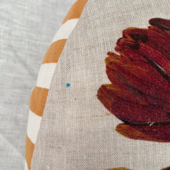 Cosmos Tan Round Cushion - Almost Perfect