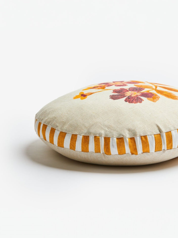 Cosmos Tan Round Cushion