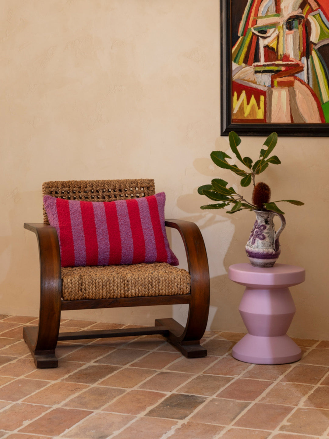 Boucle Stripe Candy Cushion