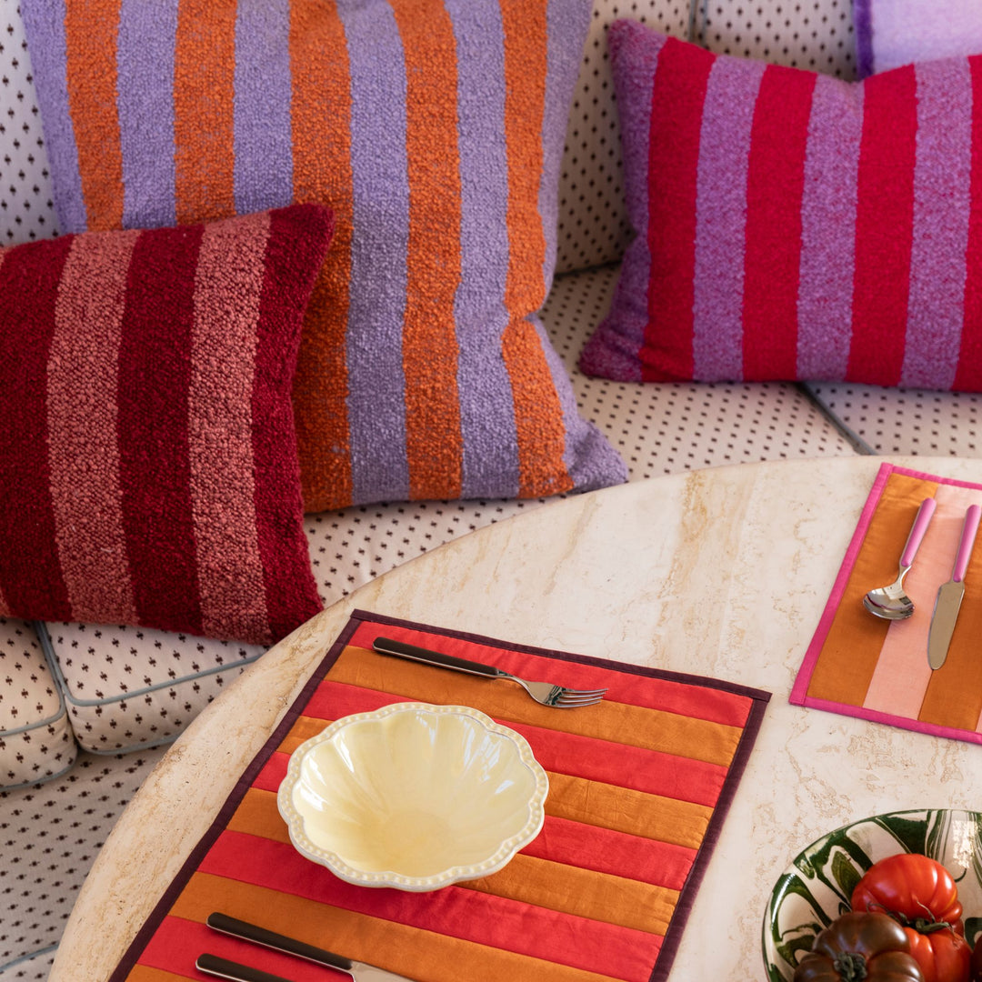 Boucle Stripe Candy Cushion