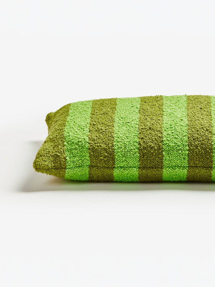 Boucle Stripe Acid Green Cushion