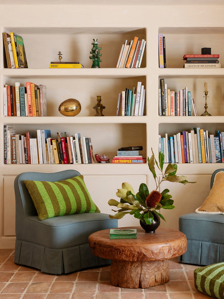 Boucle Stripe Acid Green Cushion