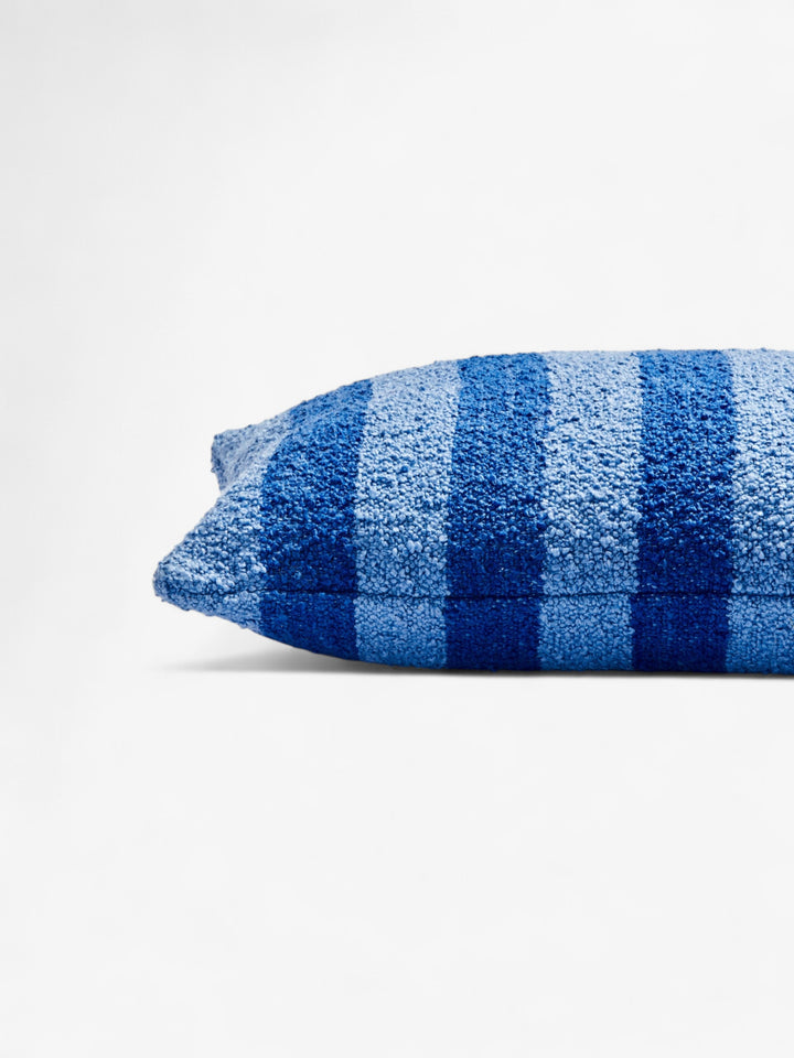 Boucle Stripe Blue Cushion