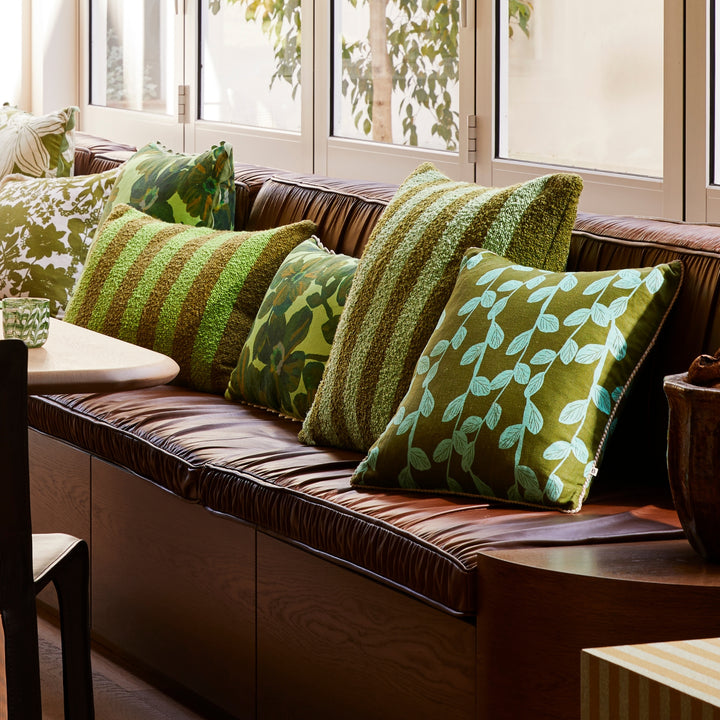 Rosetta Dark Mint Cushion | Indoor Cushions