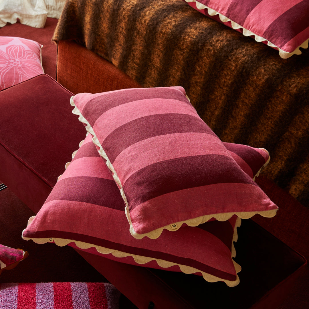 Big Stripe Cerise Cushion