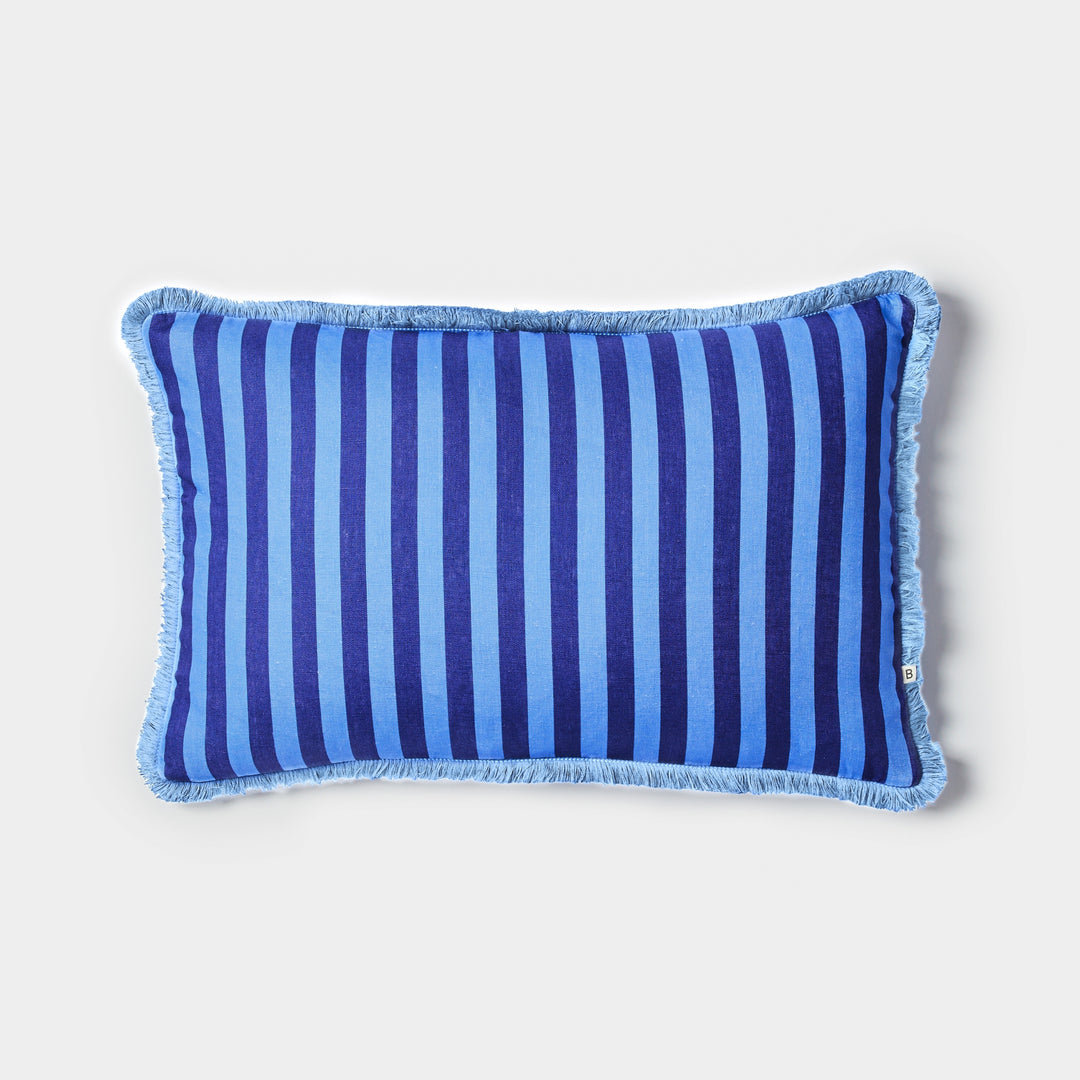 Thin Stripe Blue Cushion