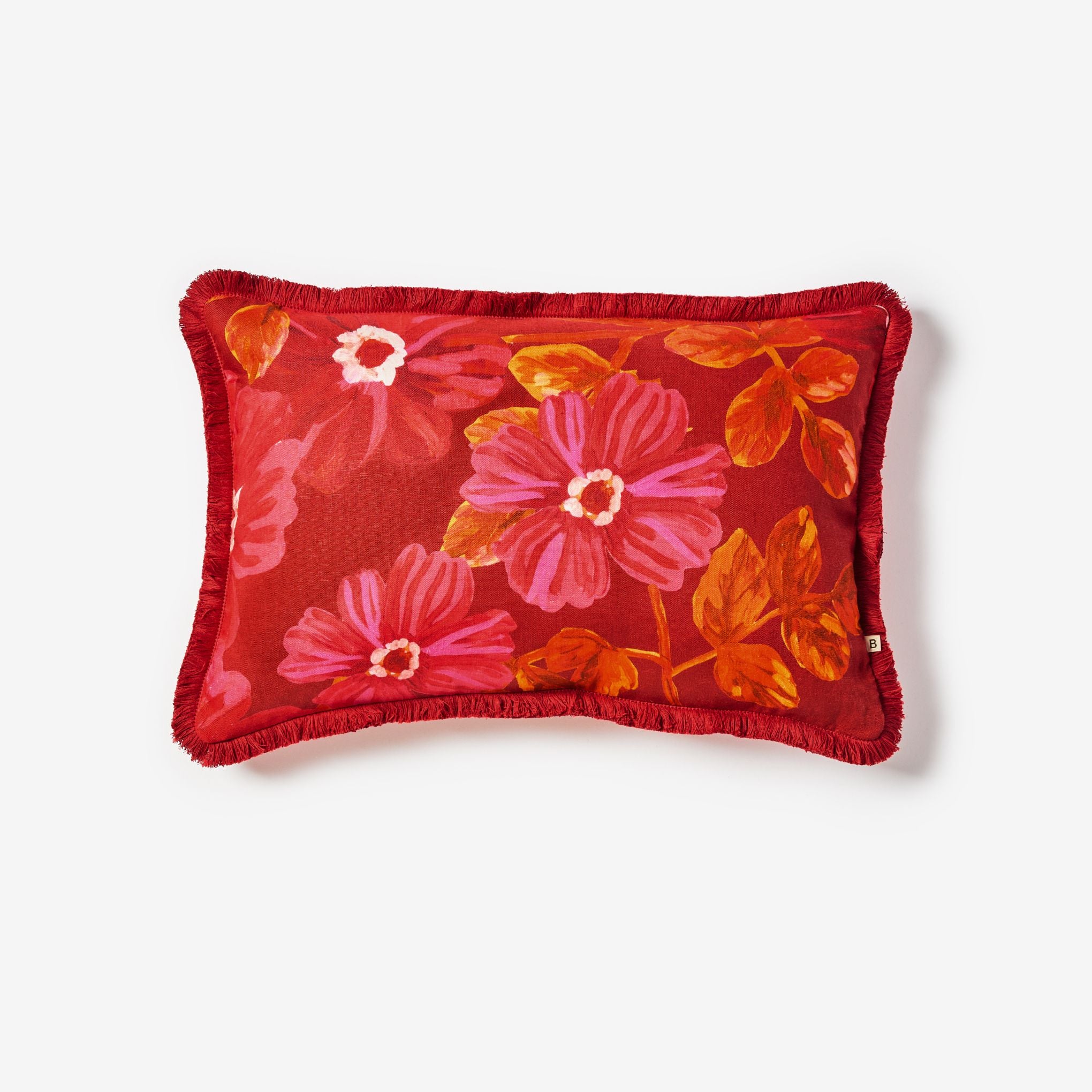 Fashion red floral cushion covers