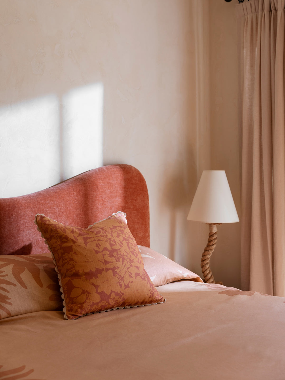 Herb Reverse Pink Peach Cushion