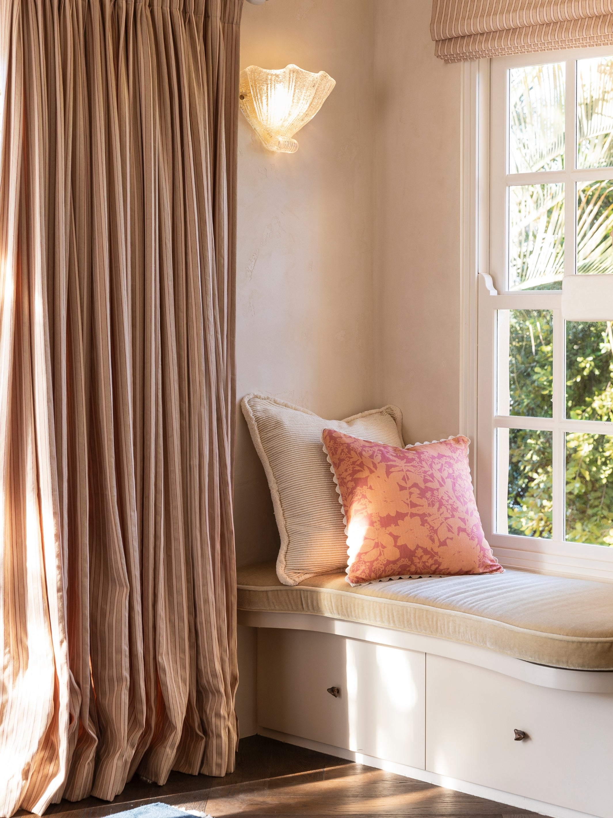 Herb Reverse Pink Peach Cushion - Almost Perfect