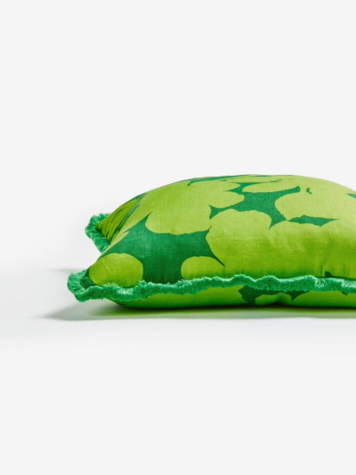 Carmine Lime Cushion
