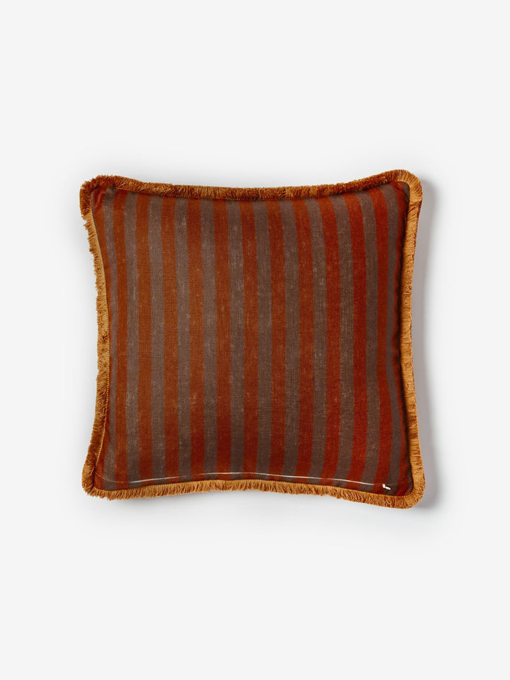 Thin Stripe Chocolate Cushion