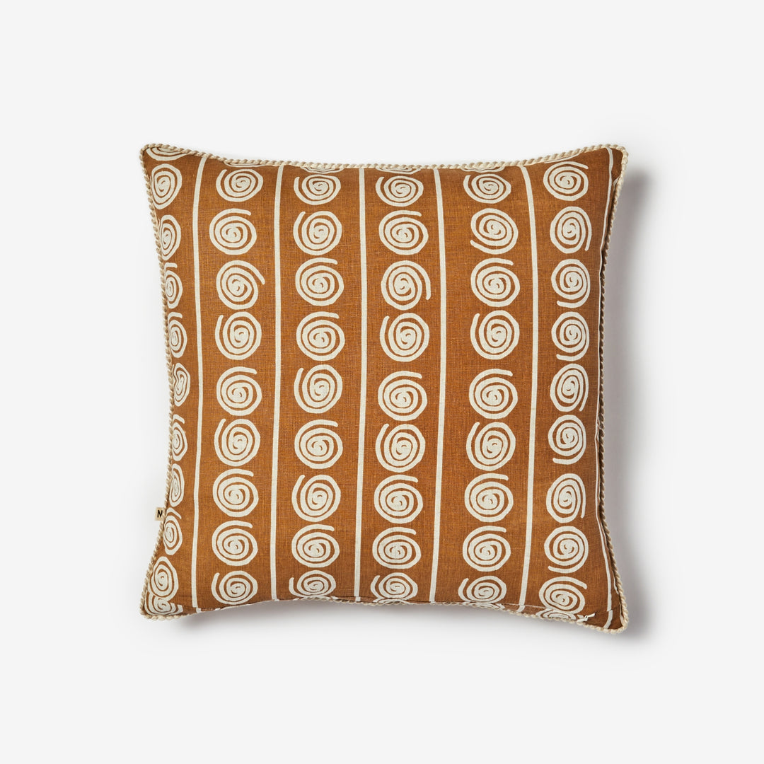 Eden Tan 50cm Cushion Back | Tan Coastal Linen Cushion