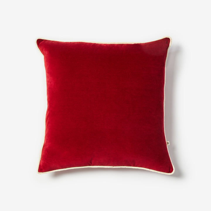 Wine Velvet 50cm Cushion Front | Red Velvet Cushion