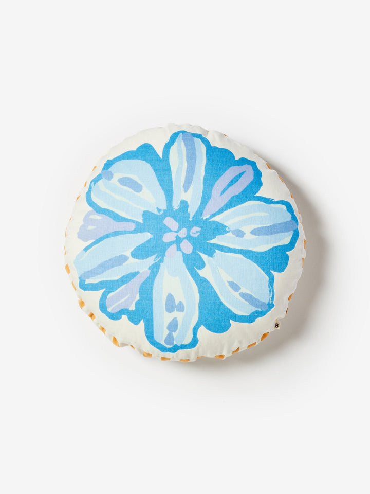 Candy Blue Round Cushion