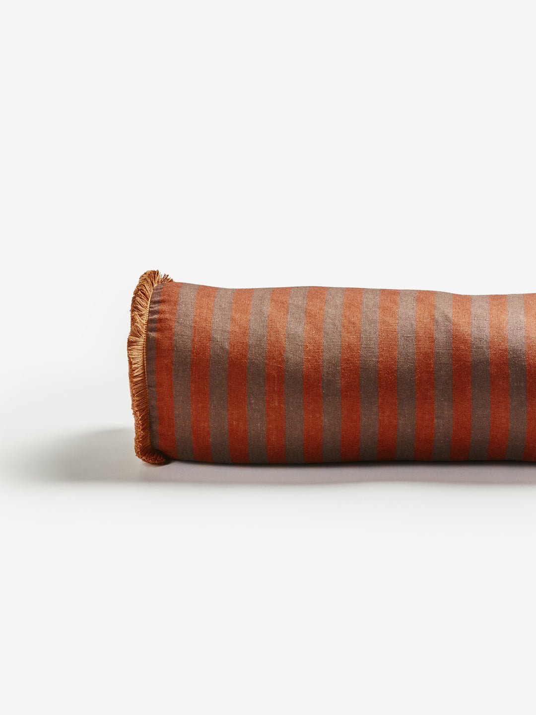 Thin Stripe Chocolate Bolster - Almost Perfect