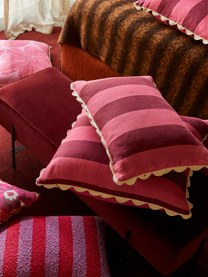 Big Stripe Cerise Cushion