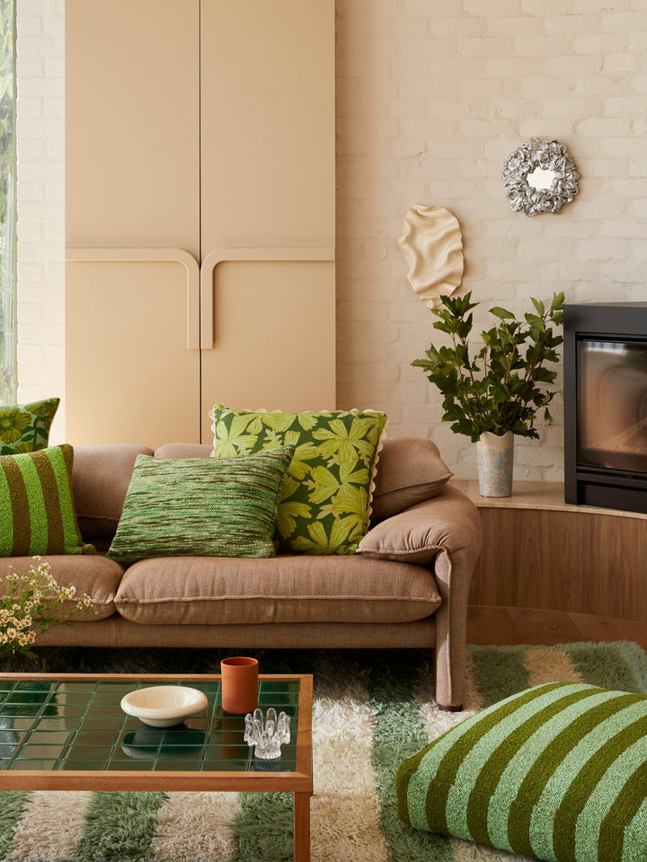 Wool Marle Emerald Cushion