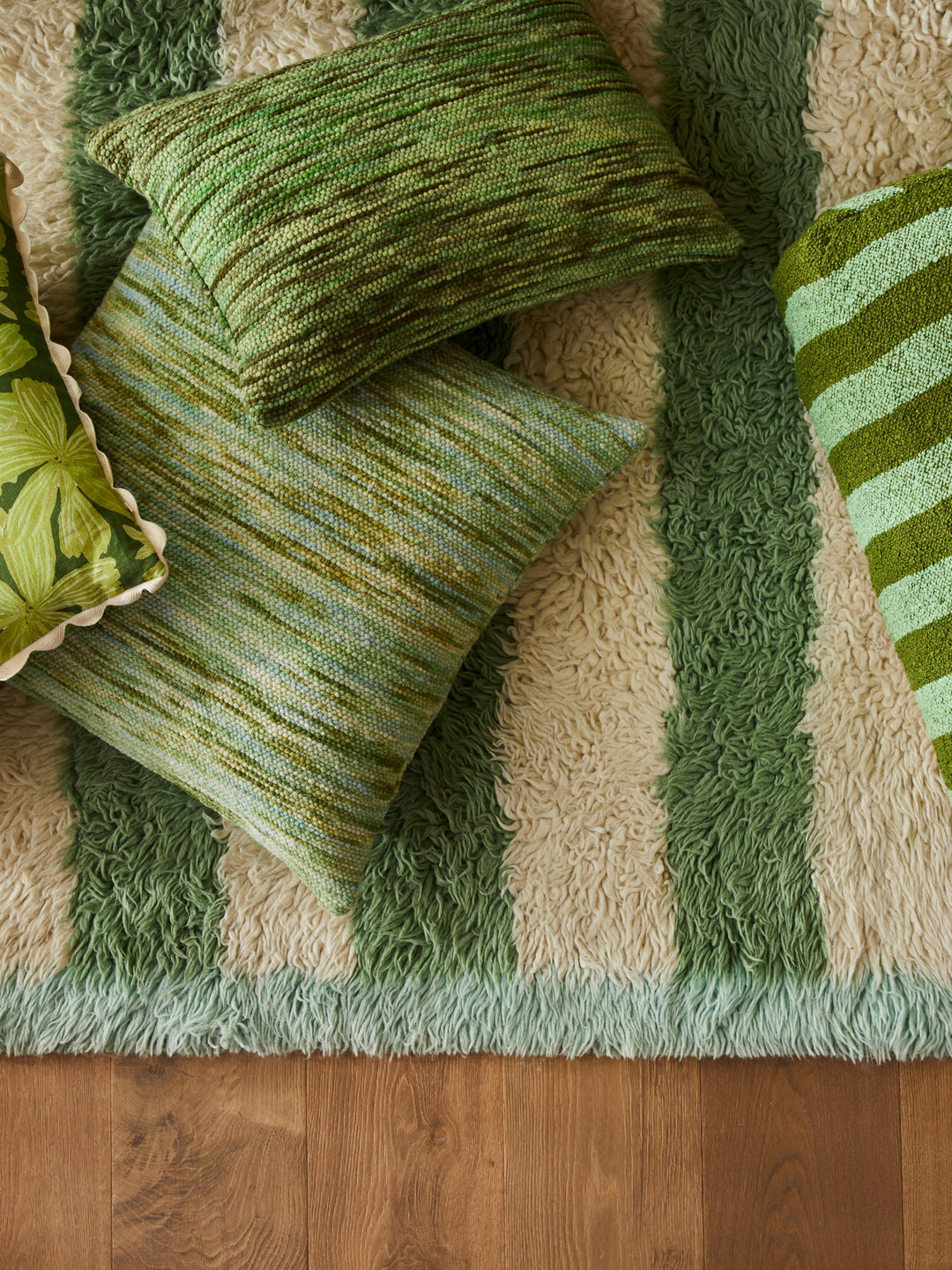 Wool Marle Emerald Cushion