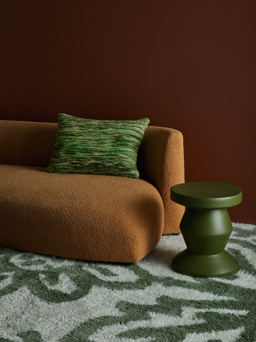 Wool Marle Emerald Cushion
