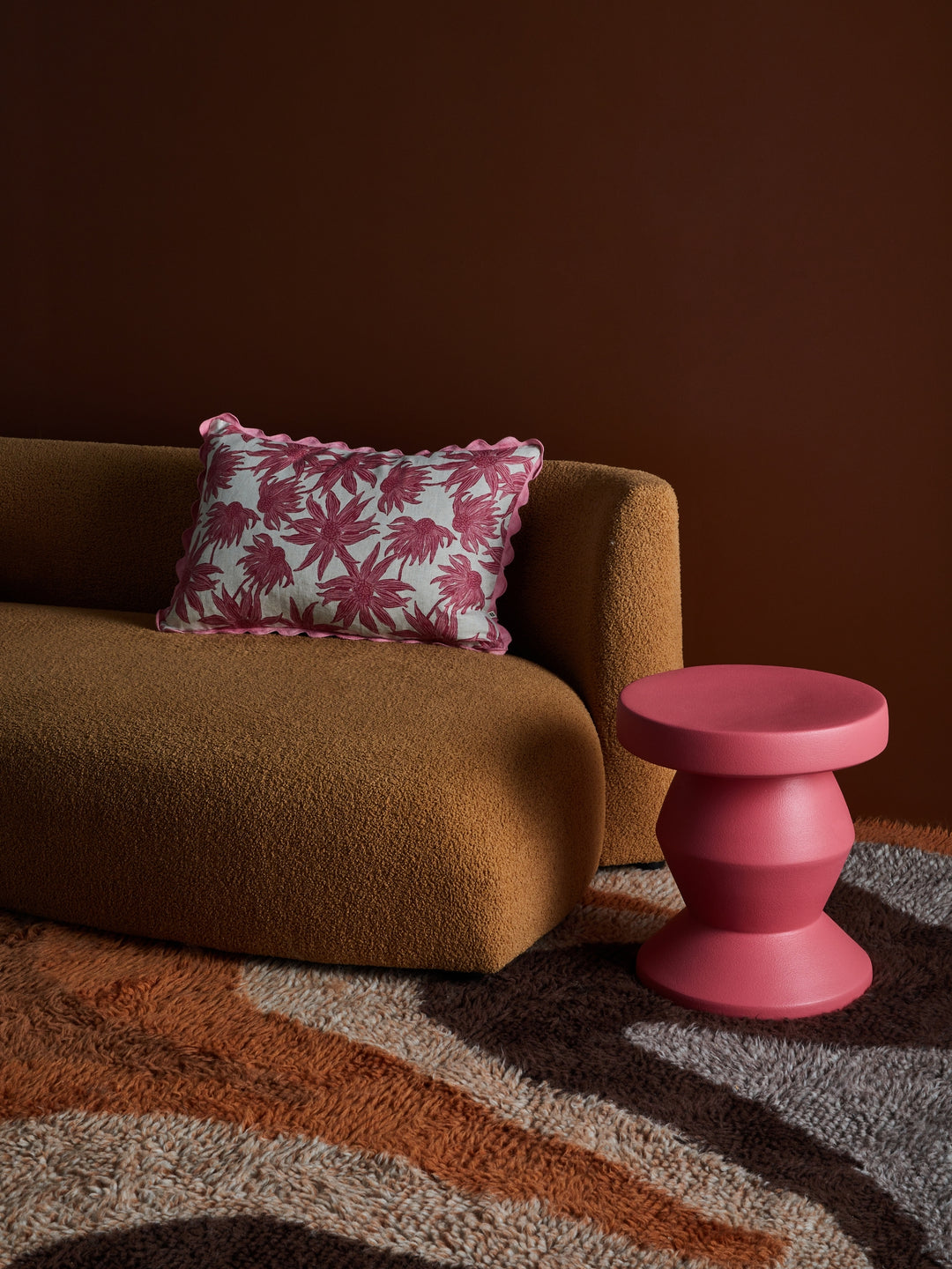 Flannel Flower Pink Cushion