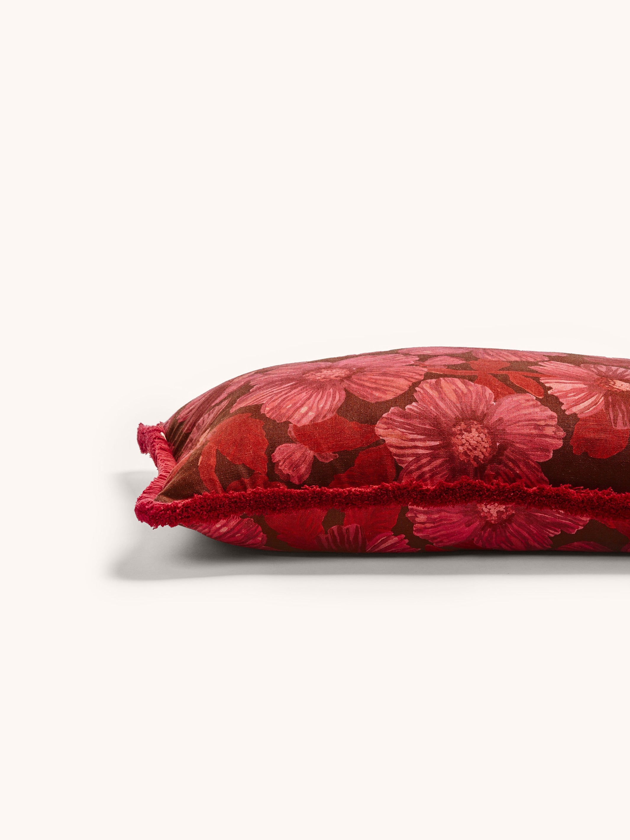 Woodland Dark Cerise Cushion - Almost Perfect