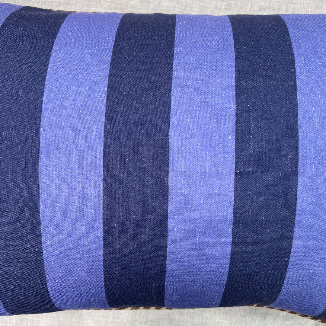 Bold Stripe Navy Cushion - Almost Perfect