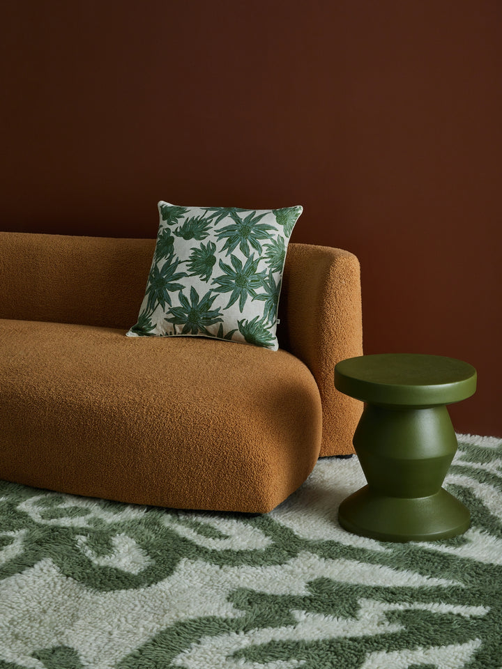 Flannel Flower Khaki Cushion