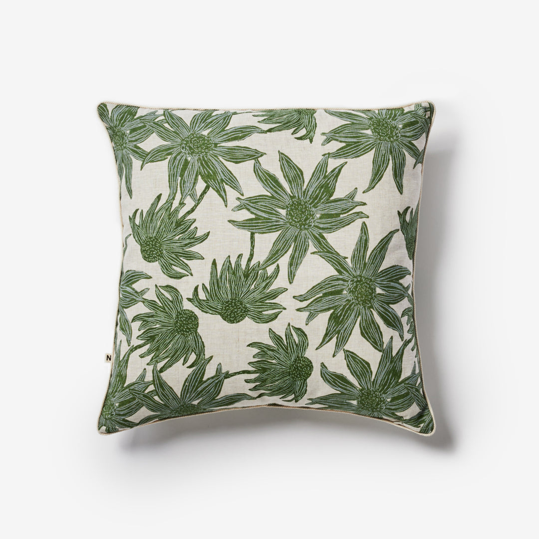 Flannel Flower Khaki Cushion