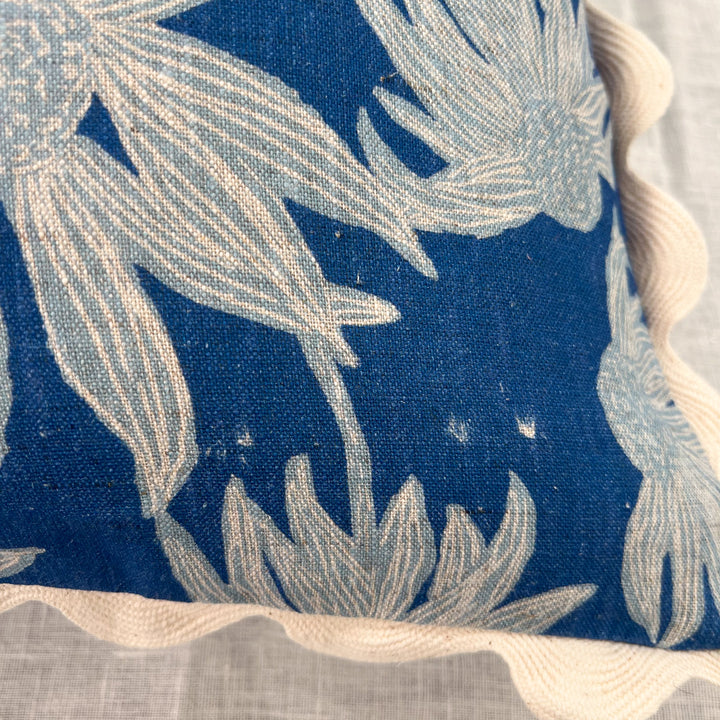 Flannel Flower Blue Cushion - Almost Perfect