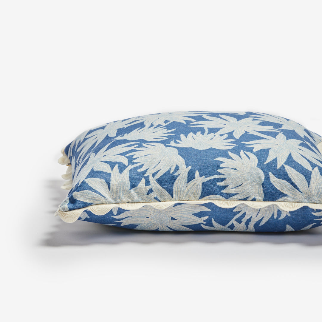 Flannel Flower Blue Cushion