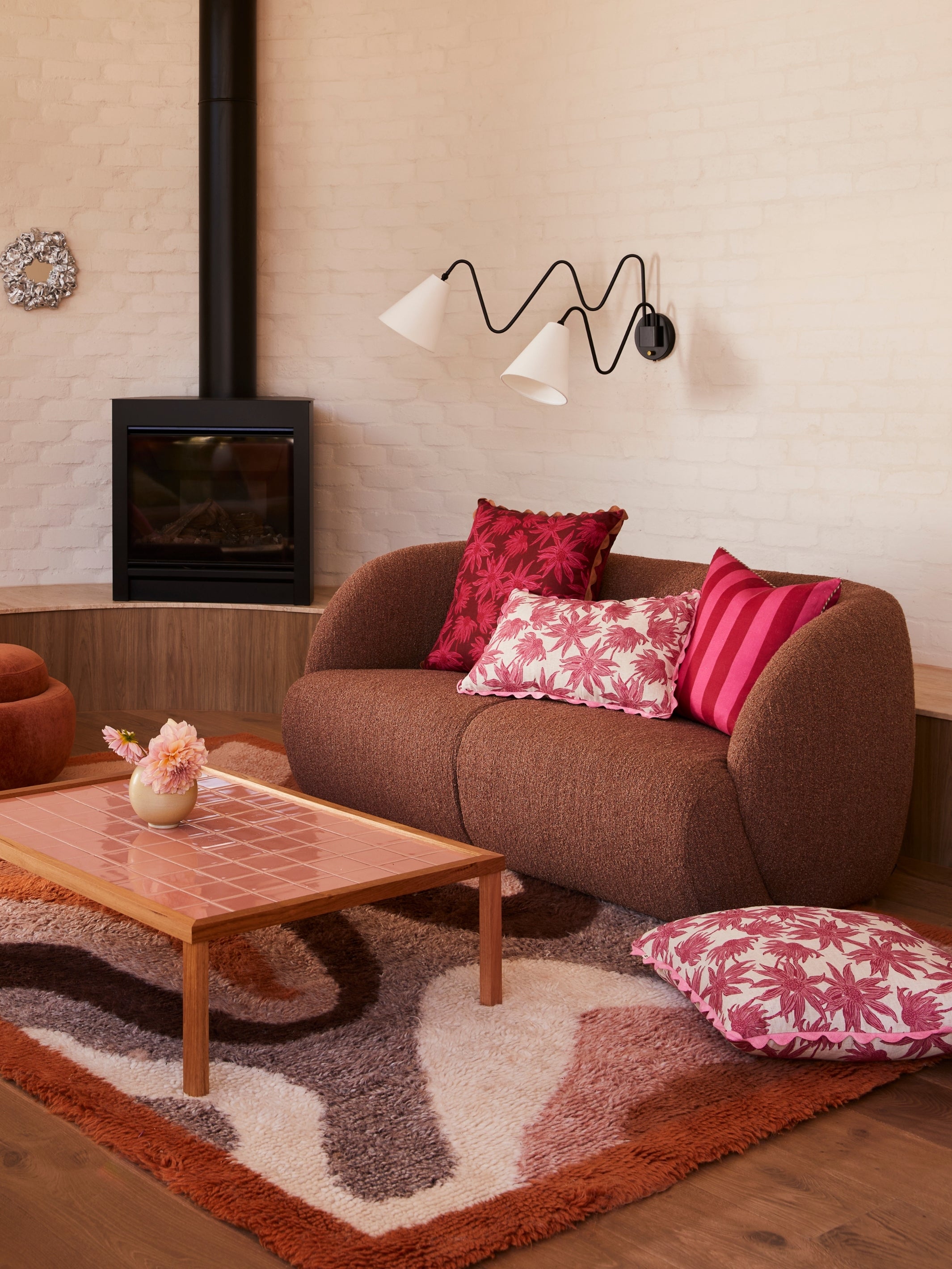 Bold Stripe Raspberry Cushion - Almost Perfect