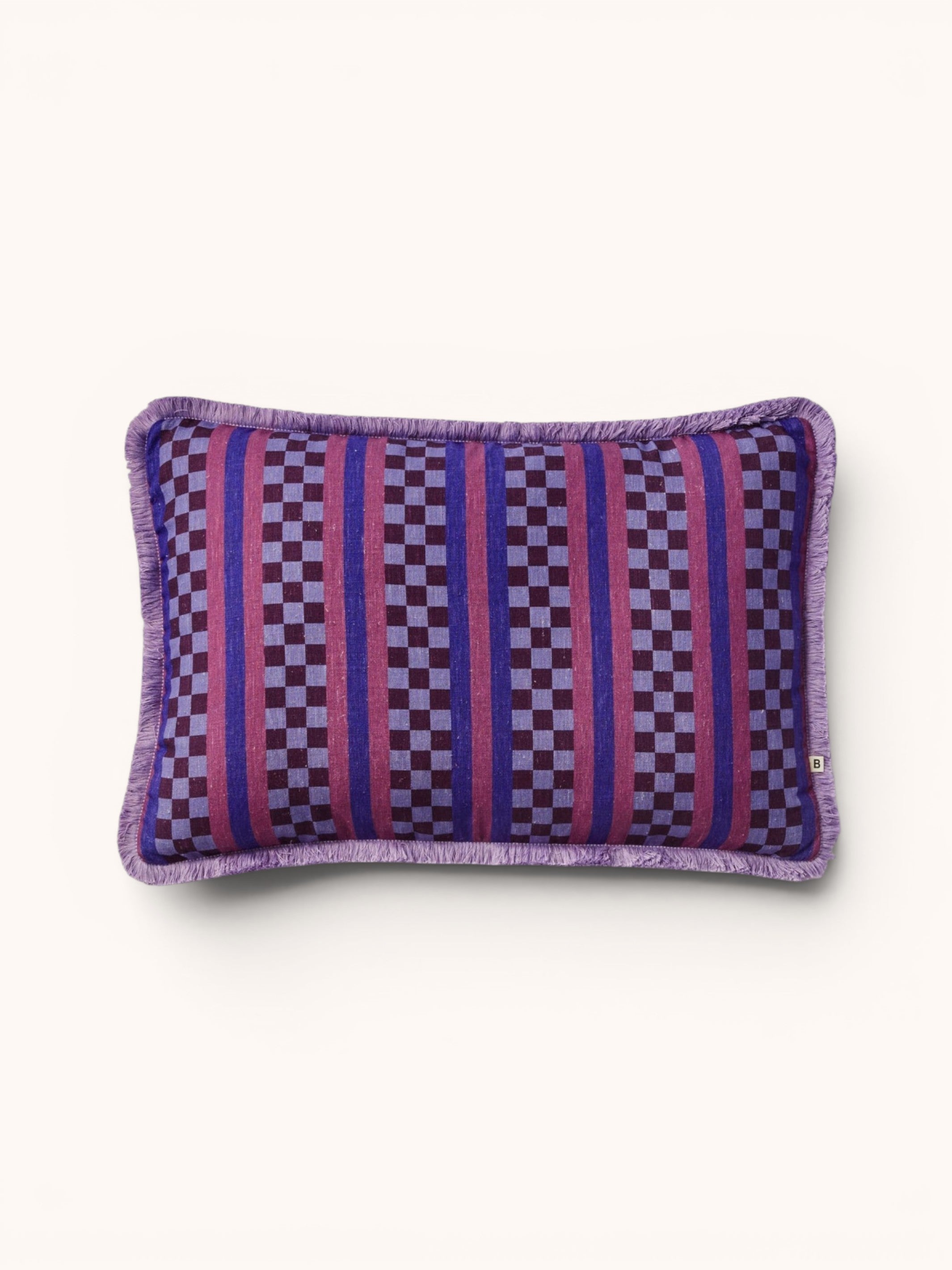 Marco Tile Lilac Linen Cushion