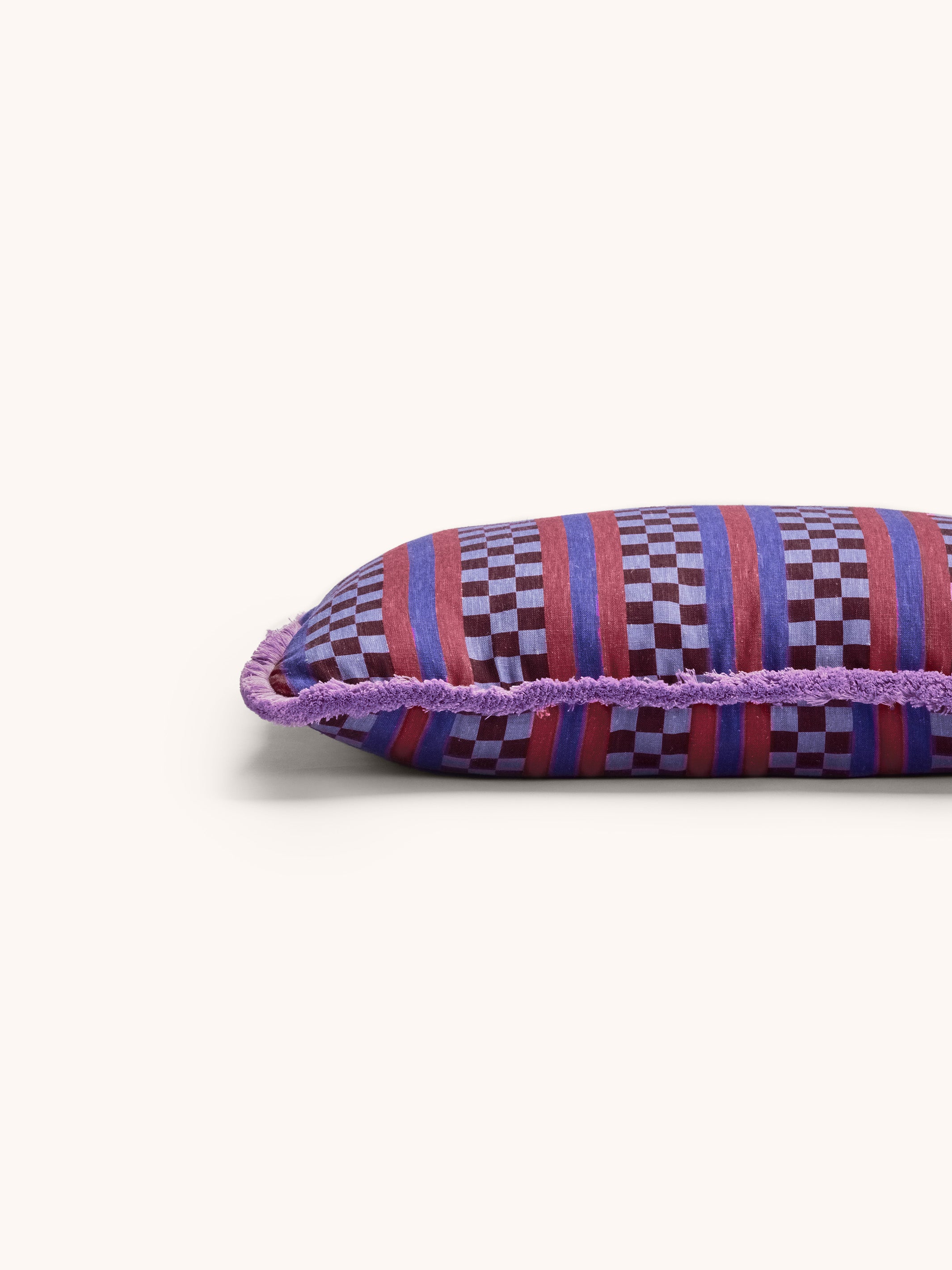 Marco Tile Lilac Linen Cushion