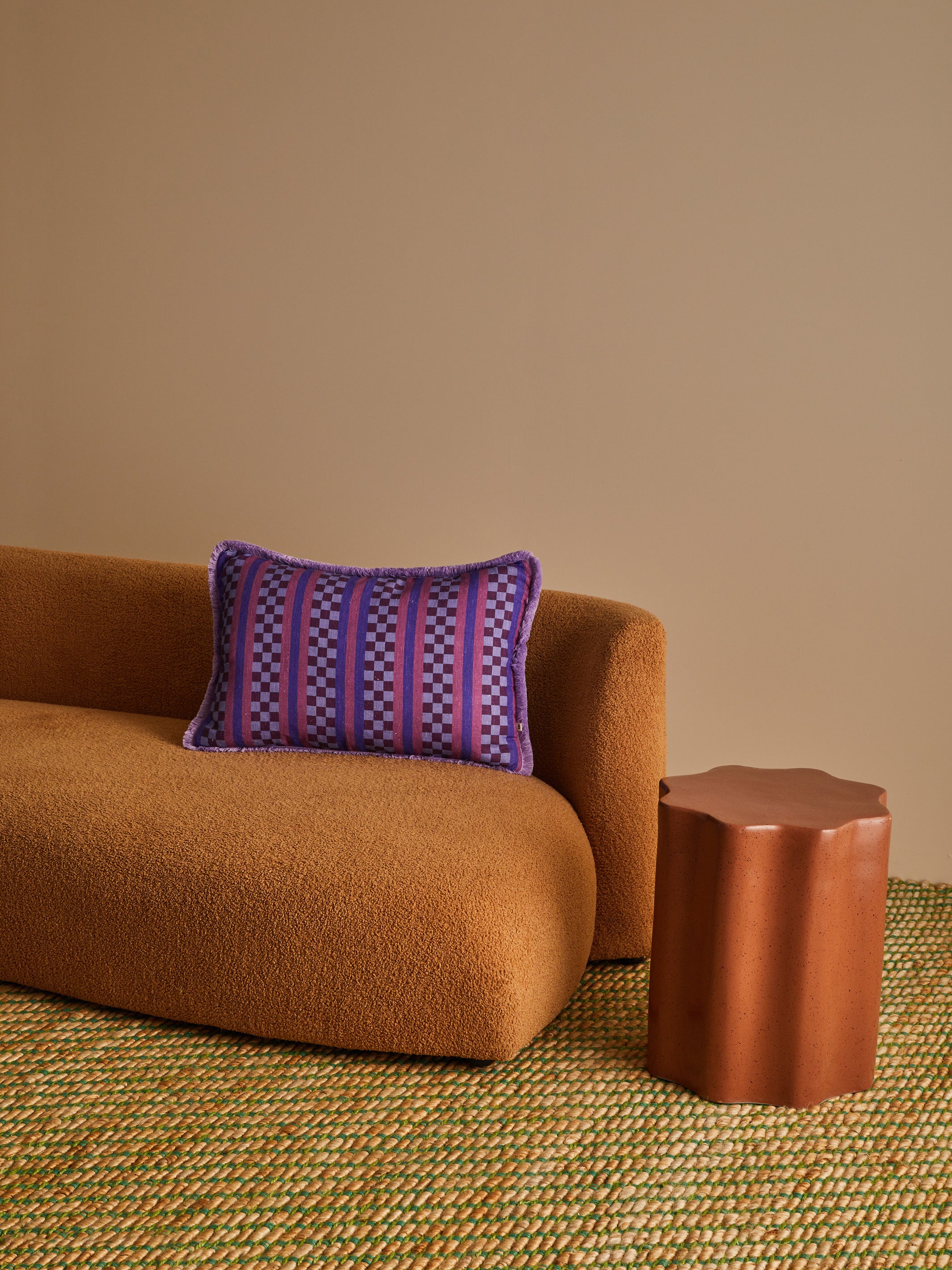 Marco Tile Lilac Linen Cushion