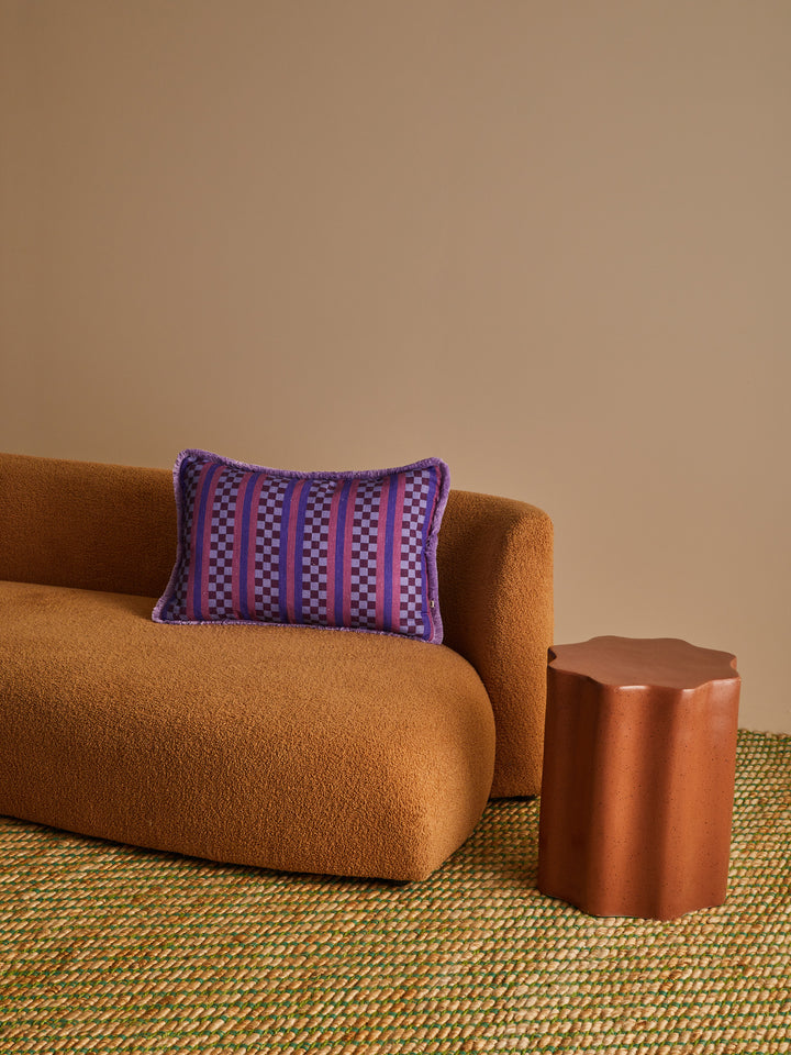 Marco Tile Lilac Linen Cushion