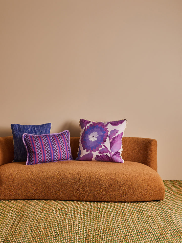Marco Tile Lilac Linen Cushion