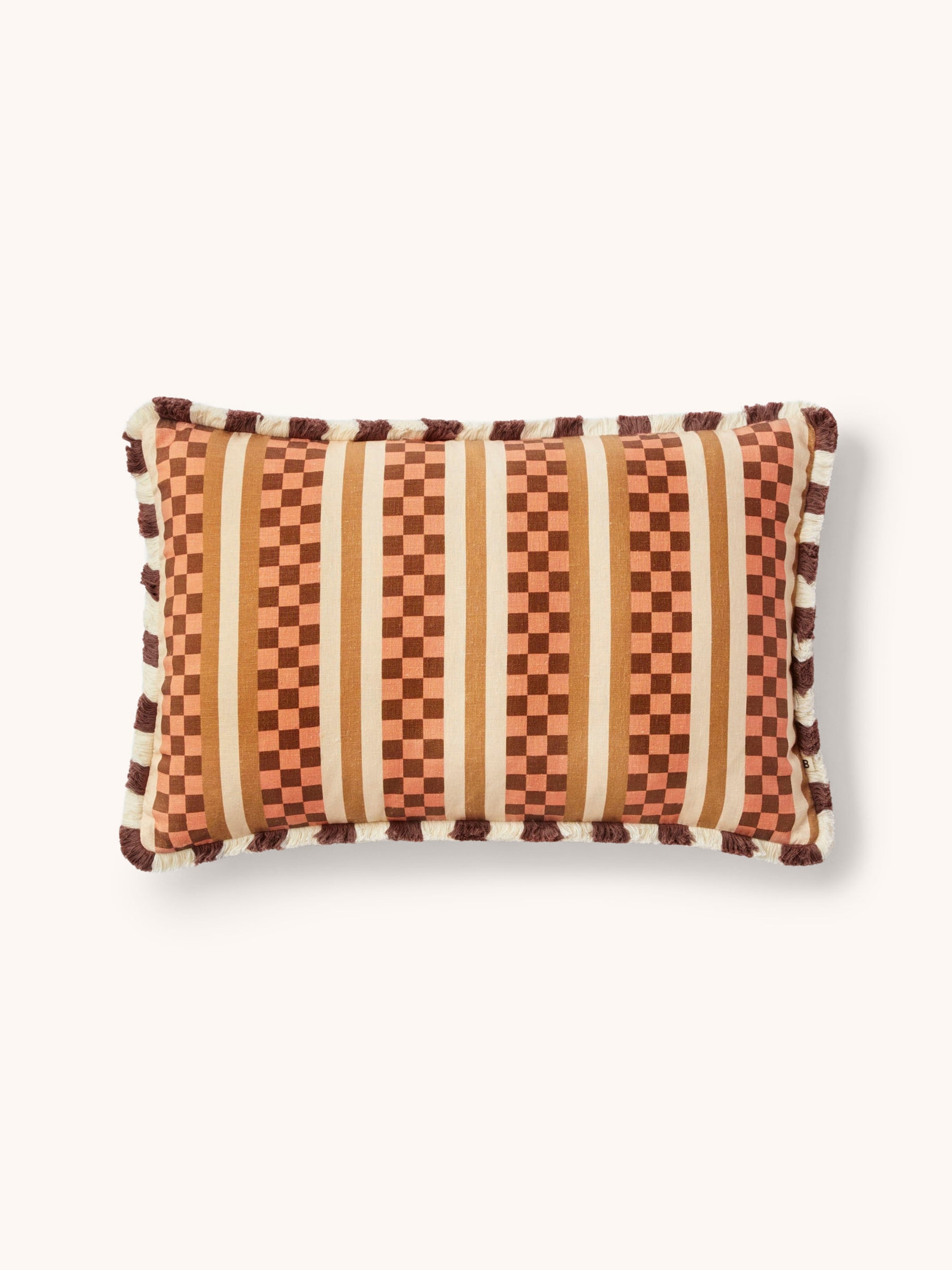 Marco Tile Terracotta Linen Cushion