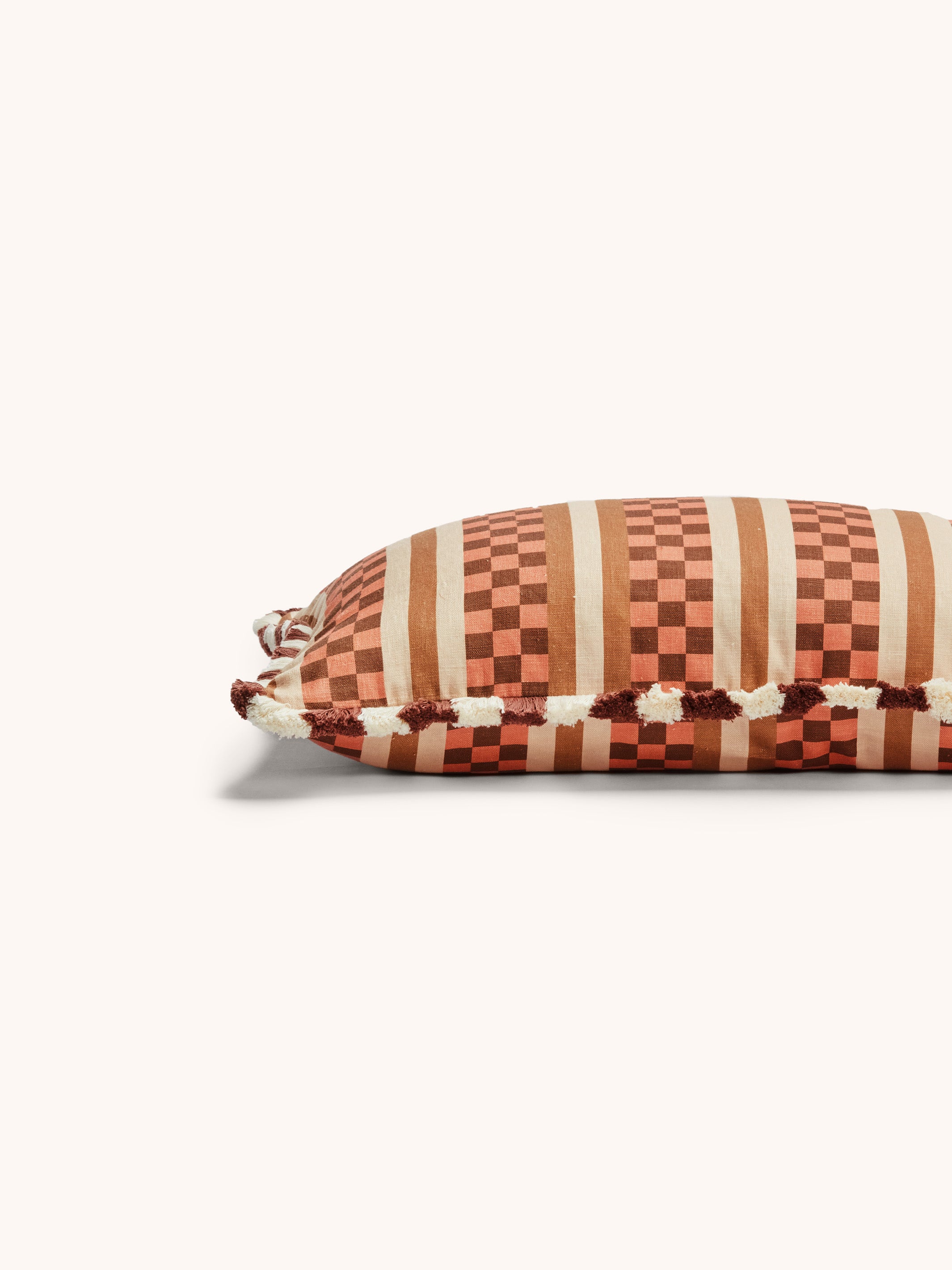 Marco Tile Terracotta Linen Cushion