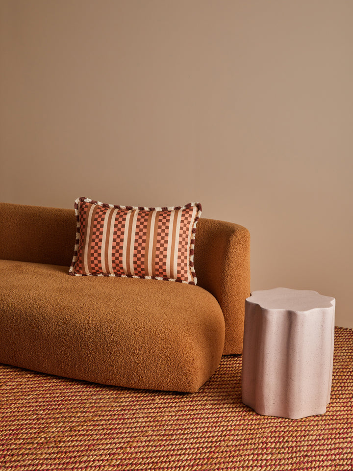 Marco Tile Terracotta Linen Cushion