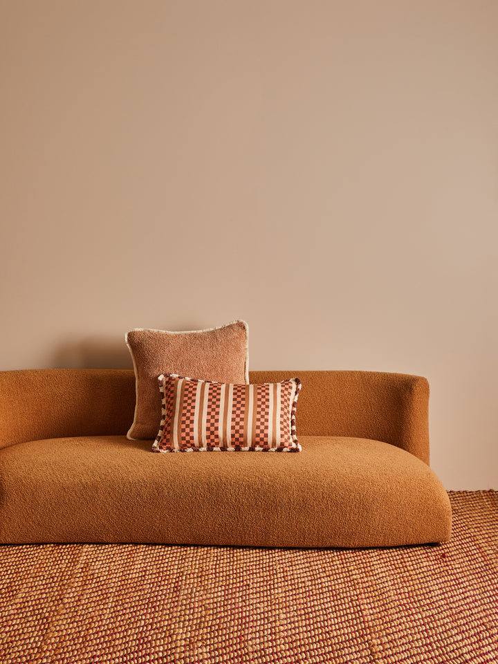 Marco Tile Terracotta Linen Cushion